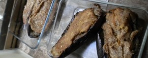 Aubergines frites et farcies à la romaine