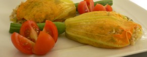 Fleurs de courgette au bulgur