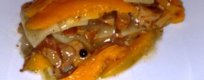 Petite lasagna potiron et chanterelles