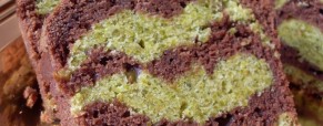 Cake marbré, chocolat pistache (Vegan)