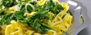 Pâtes aux épinards