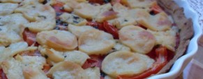 Tarte tomates basilic au fromage (Vegan)