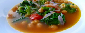 Soupe épinards et pois chiches