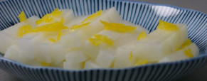 Daikon mariné au yuzu