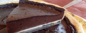 Tarte au flan, chocolat noir (Vegan)