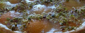 Tarte aux abricots, crème pâtissière pistache (Vegan)