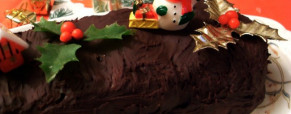 Bûche de Noël, chocolat châtaigne (Vegan)
