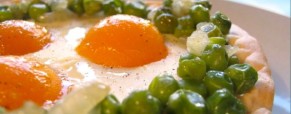 Quiche de vegOeufs et petits pois