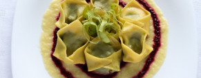 Tortelli chicorée et poireau